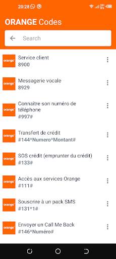Kamer Mobile Codes screenshot 4