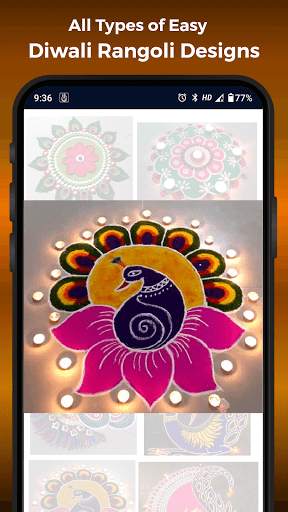Diwali Rangoli Designs Kolam Dot Rangoli Pongal HD screenshot 1