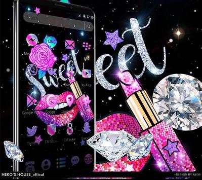 Glitter Sweet Kiss Theme 2 تصوير الشاشة