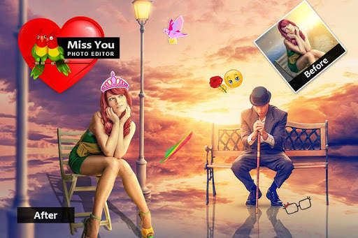 Miss You Photo Editor Frame screenshot 4