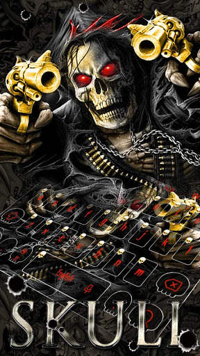 Horror Skull Gun Keyboard Theme screenshot 3