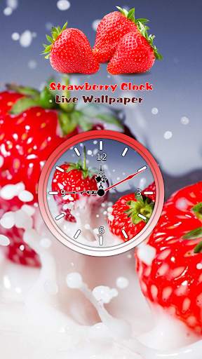 Strawberry Clock Live Wallpaper screenshot 2