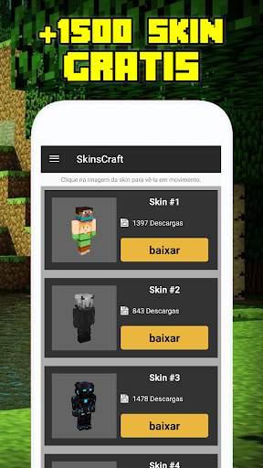 SkinsCraft - Skins para Minecraft PE Grátis screenshot 1