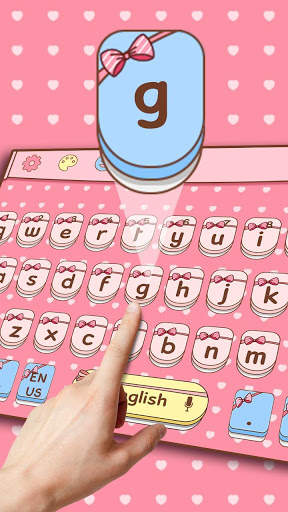 Pink Cute Bow Keyboard 2 تصوير الشاشة