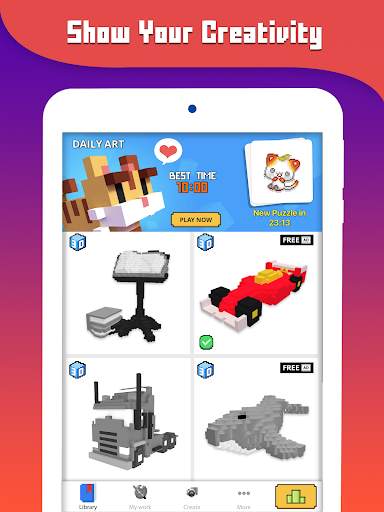 DIY Classic Pixal puzzles: Offline Block Coloring screenshot 8