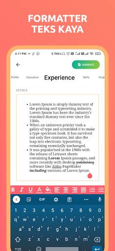 ResumeX: cv pembuat resume screenshot 7
