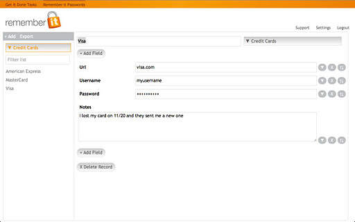 Remember It Passwords App screenshot 1