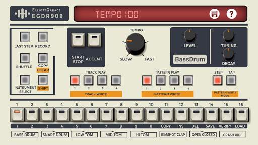 EGDR 909 - Drum Machine Lite screenshot 2