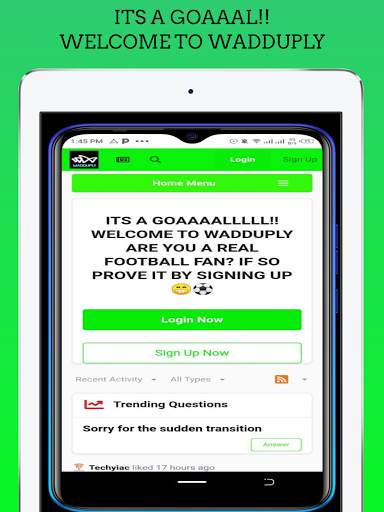 WADDUPLY: SOCIAL MEDIA FOR  FOOTBALL FANS screenshot 10