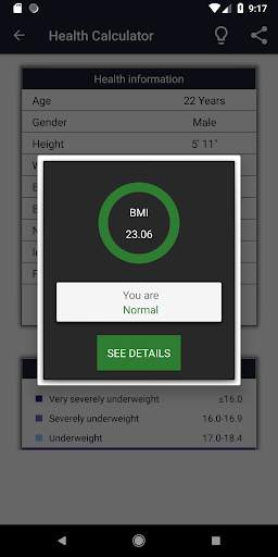 BMI Calculator - BMR Weight Health Calculator screenshot 3
