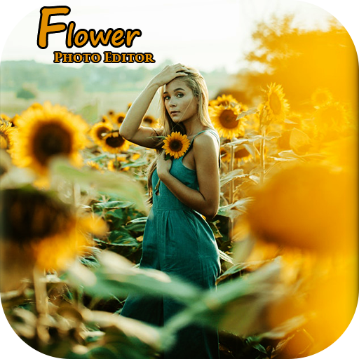 Flower Photo Frame : Cut Paste Editor icon