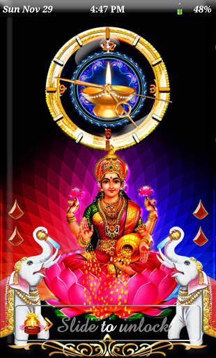 Mata Lakshmi Clock Lockscreen - Live Wallpaper screenshot 15