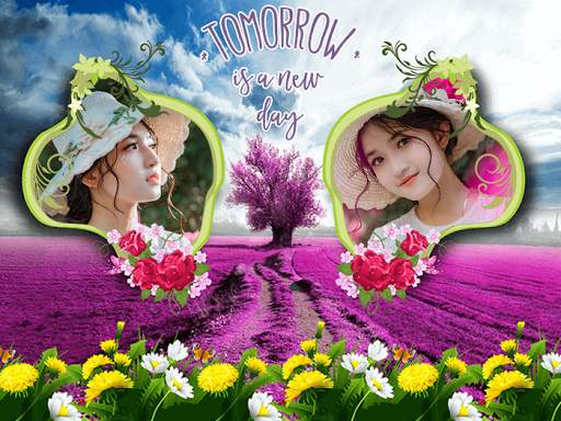 Nature Dual Frames: Photo Editor & Wallpaper Maker screenshot 1