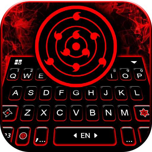 Red Cool Sharingan Keyboard Background 1.0