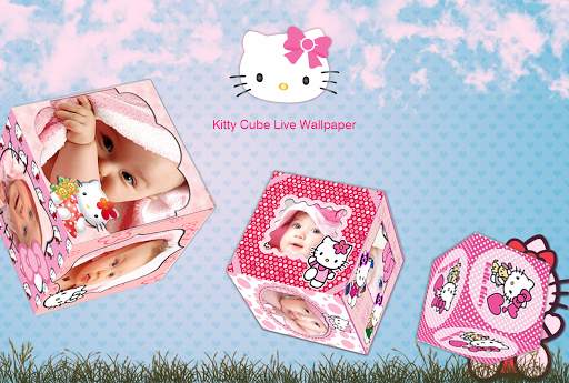 3D Kitty Cube Live Wallpaper -Kitty Live Wallpaper 1 تصوير الشاشة