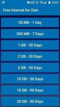 Free Internet for Zain screenshot 1