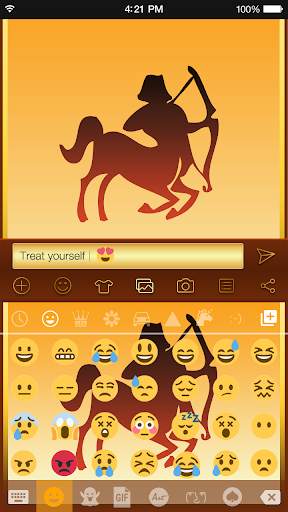 Sagittarius Emoji Keyboard Wallpaper स्क्रीनशॉट 2