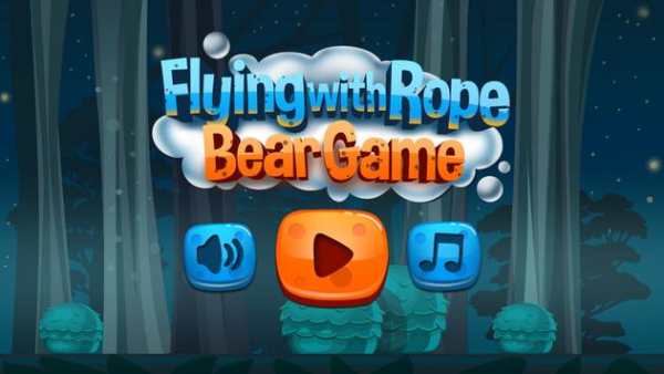 Flying with Rope Bear Game screenshot 1