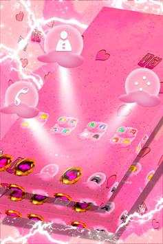 Cute Pink Hearts Launcher screenshot 3