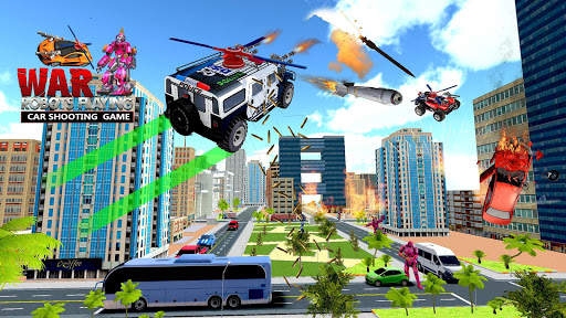 Grand Robot Flying Car 3D Transform Robot Game screenshot 8
