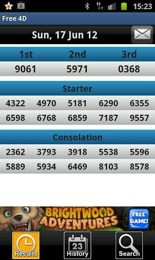 Free SG 4D Result screenshot 1