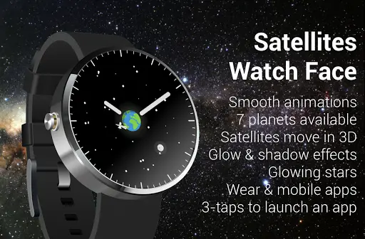 Satellites Watch Face स्क्रीनशॉट 1