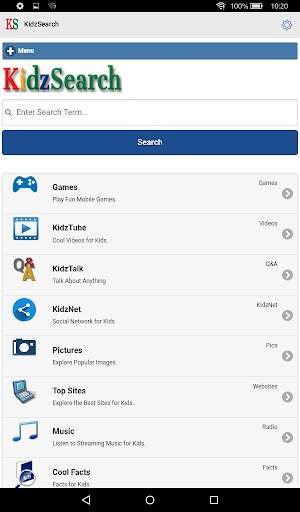 KidzSearch Safe Search Engine screenshot 1