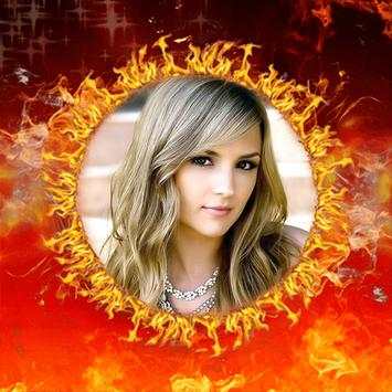 Fire Text Photo Frame 3 تصوير الشاشة