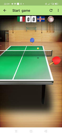 Table tennis game screenshot 2