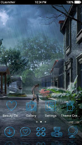 Rain Theme nature: new themes for android free 3d screenshot 3
