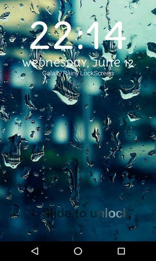 Galaxy Rainy Lock Screen, Galaxy Rainy Pattern Pin screenshot 1