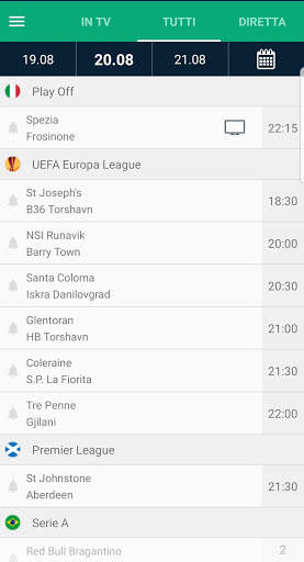 Calcio in TV e Livescore screenshot 2