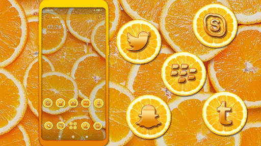 Orange Slice Theme Launcher screenshot 1