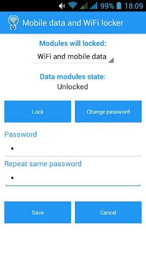 WiFi and cellular data locker screenshot 4