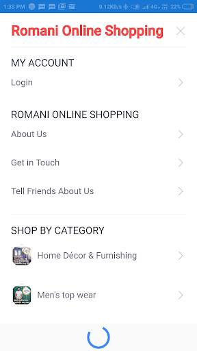 Romani online Shopping screenshot 1