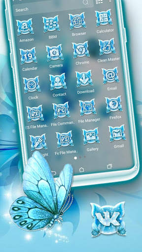 Flower Butterfly Glitter Launcher Theme screenshot 2