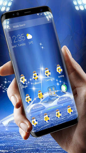 Football Blue APUS Launcher Theme screenshot 1
