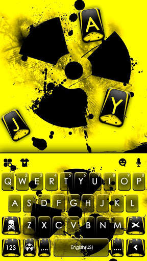 Radioactive Warning Sign Keyboard Theme screenshot 5