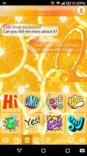 Orange Keyboard Theme - Emoji Keyboard Wallpaper स्क्रीनशॉट 2