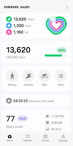 Samsung Health screenshot 1