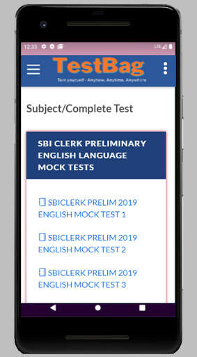 SBI CLERK Online Test App screenshot 7