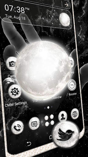 Moon Black Launcher Theme screenshot 1