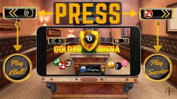 Golden Billiard Arena - 3D Snooker & 8 Ball Pool screenshot 2