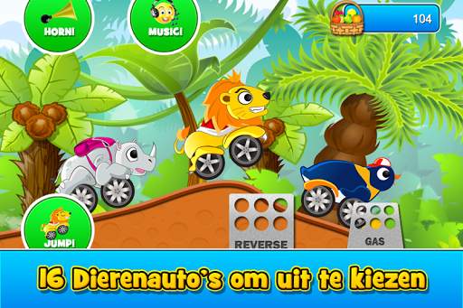 Animal Cars Racespelletje screenshot 2