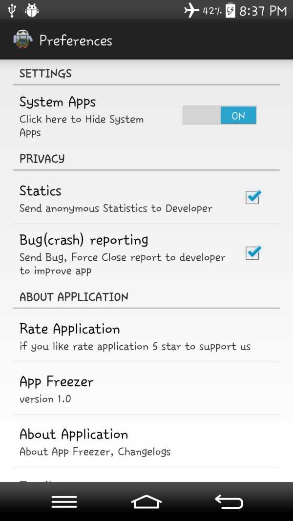 App Freezer (root) screenshot 8