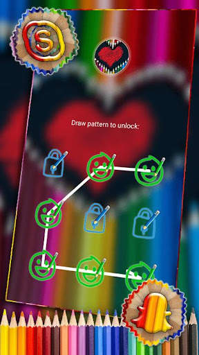 Color Pencil Heart Theme screenshot 7