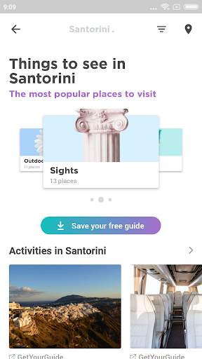 Santorini Travel Guide in English with map screenshot 2