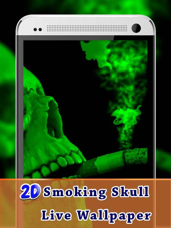 2DSmoking Skull Live Wallpaper screenshot 3