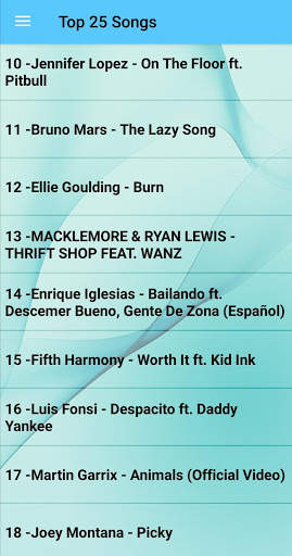 TOP 25 Most Popular Songs Offline screenshot 4