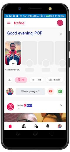 frefee: Social Timeline App With Earning System screenshot 1